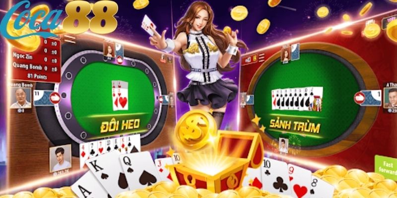 Poker là trò chơi game bài COCA88 mang tính cạnh tranh cao